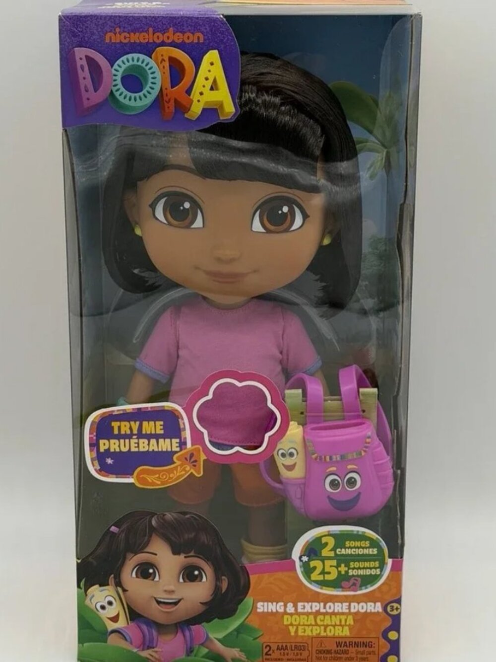Dora The Explorer Sing & Explore Doll 12" English Spanish 2 Songs 25+ Sounds New